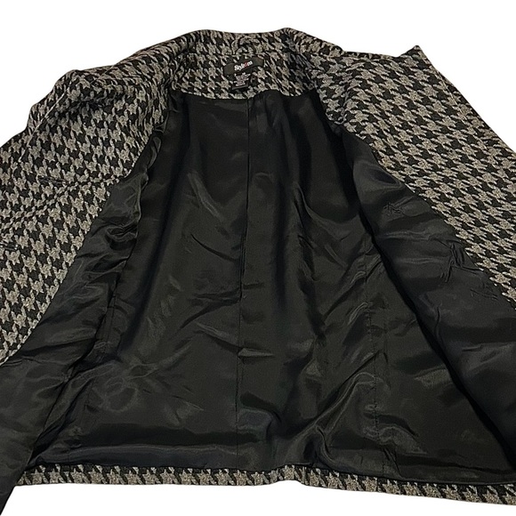 Style & Co Black and Gray Houndstooth Blazer. Size 14 - Picture 3 of 6